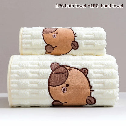 Capybara Cuddle Towel Set (2 Piece)