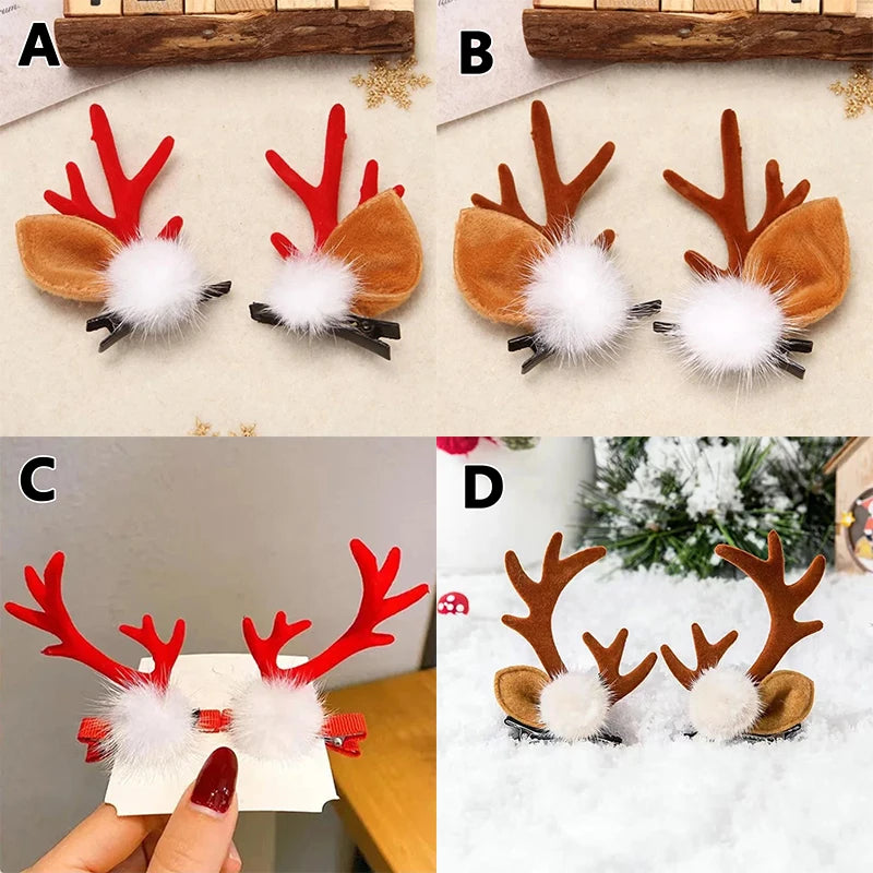 Christmas Antler Deer Ear Hairpins