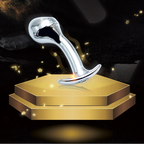 Gem Base Sleek Tapered Stainless Steel Anal Plug