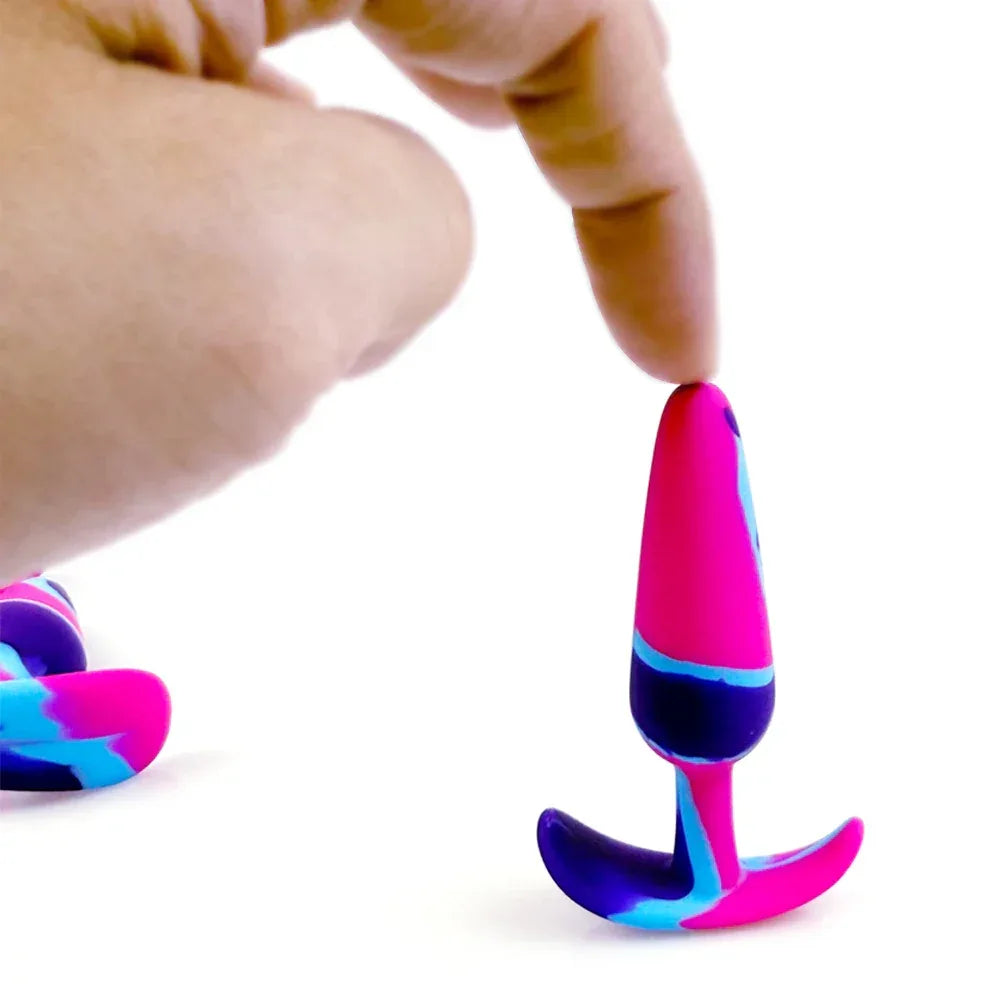 Swirl Colored Silicone Training Plug - Puppy's Aesthetics
