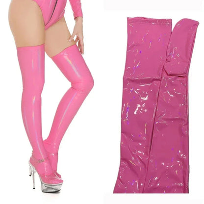 Wetlook Thigh High Stockings - Puppy's Aesthetics