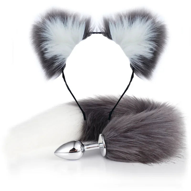 40cm Kawaii Plush Ears & Tail Set (Colors)