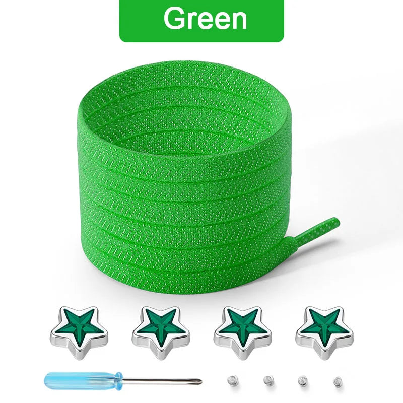 Star Diamond No-Tie Shoelaces Set