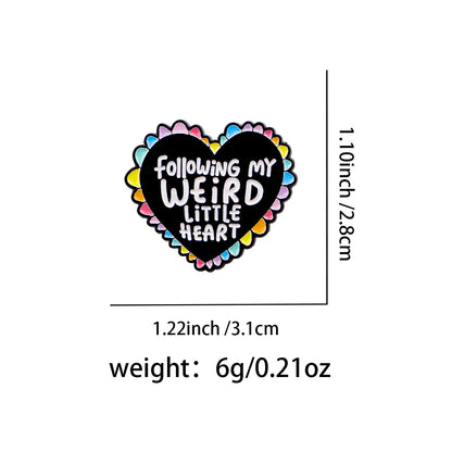 Following My Weird Little Heart - Enamel Pin