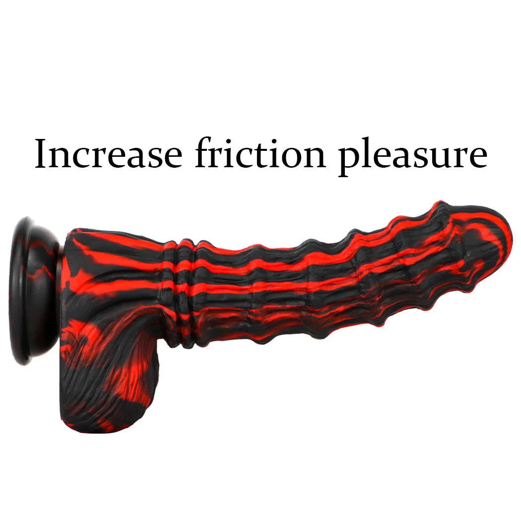 Dark Crimson Fantasy Monster Dildo