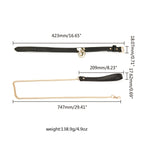 Black PU Leather Collar & Leash