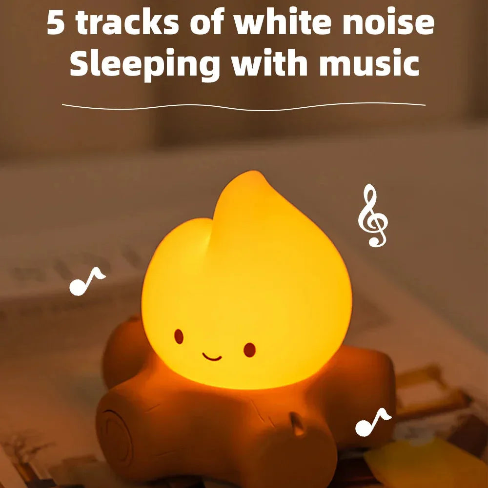 Campfire Night Light With White Noise - Puppy's Aesthetics