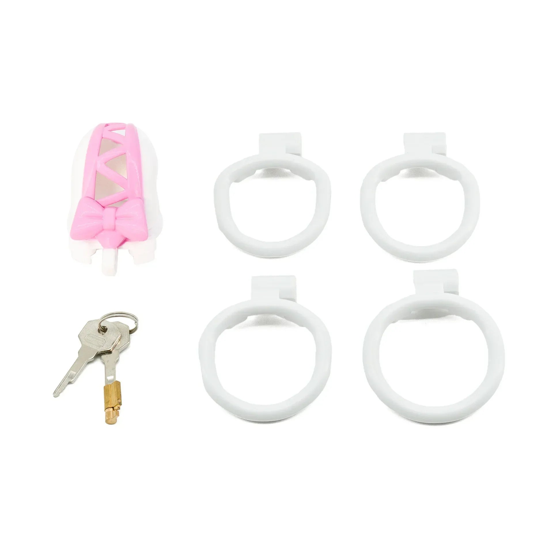 Pink Bow Sissy Chastity Cage - Puppy's Aesthetics