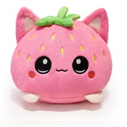 Kawaii Strawberry Cat Plushie - Puppy's Aesthetics