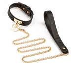 Black PU Leather Collar & Leash