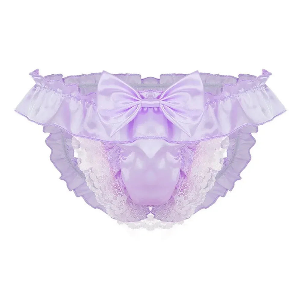 Sugar Kiss Bow Sissy Thong Briefs - Puppy's Aesthetics