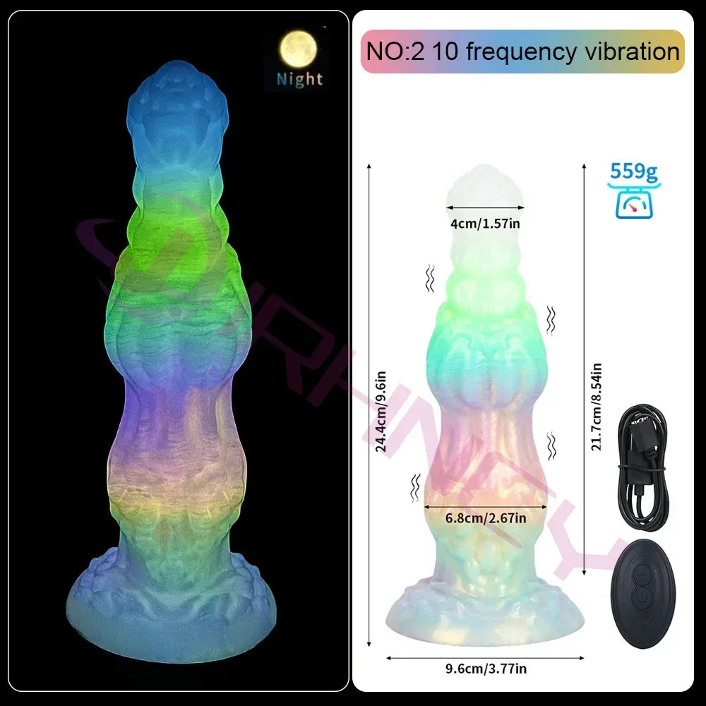 Luminous Fantasy Silicone Vibe Dildo - Puppy's Aesthetics