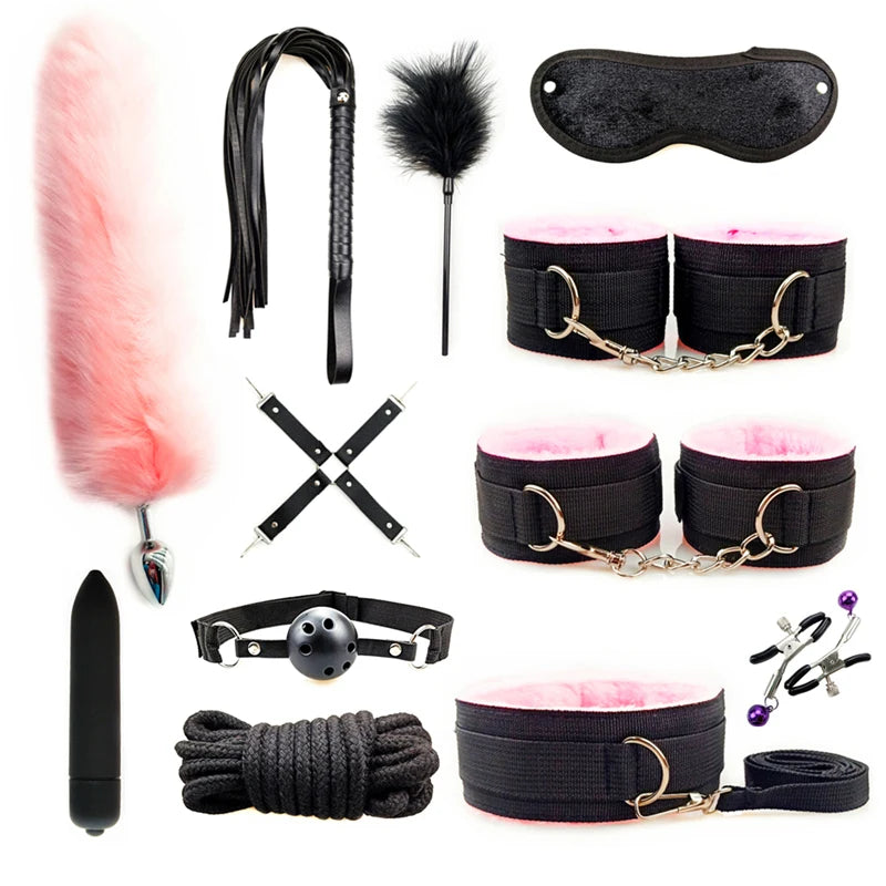 Adult BDSM Erotic Bondage Kit (Colors)
