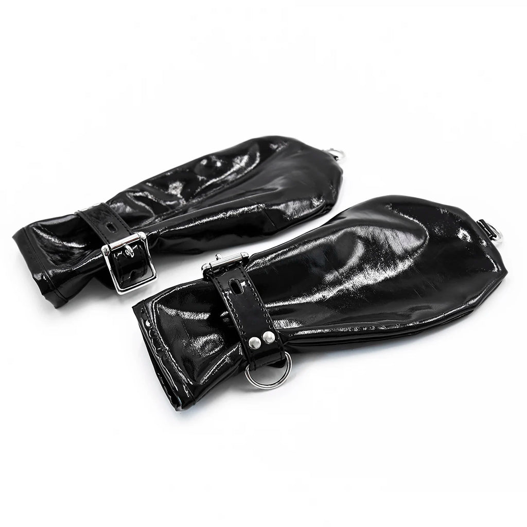 Patent Leather BDSM Mittens Dog Paw Gloves