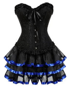 Plus Size Corset Dress & Tutu Skirt Set