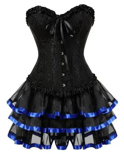 Plus Size Corset Dress & Tutu Skirt Set - Puppy's Aesthetics