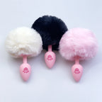 Fluffy Bunny Silicone Paw Plug