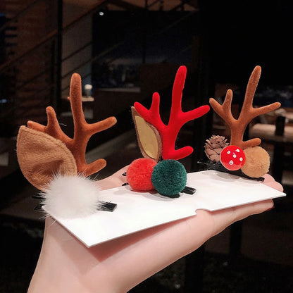 Christmas Antler Deer Ear Hairpins