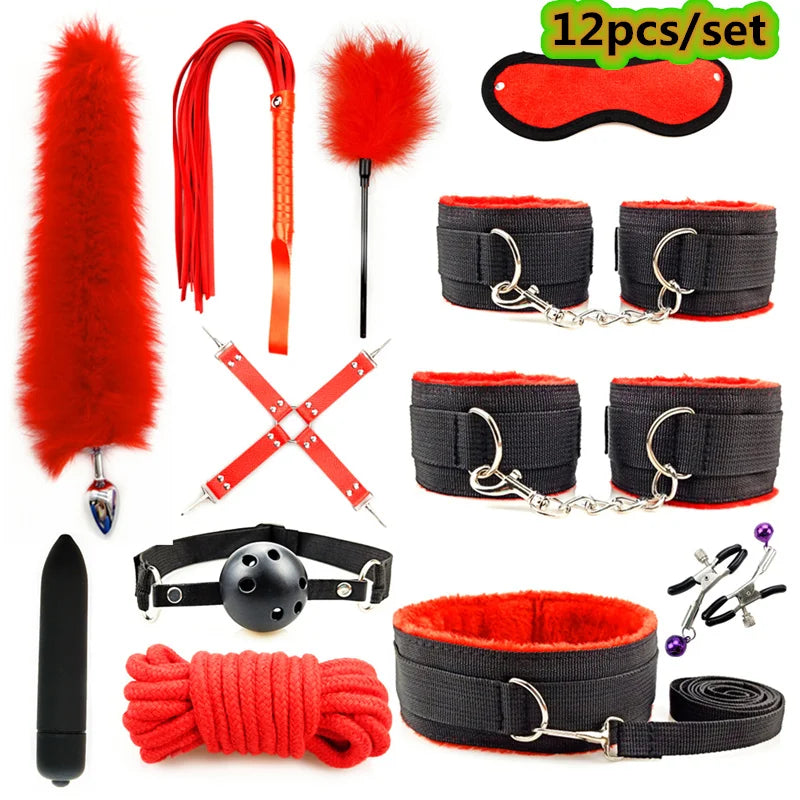 Adult BDSM Erotic Bondage Kit (Colors)