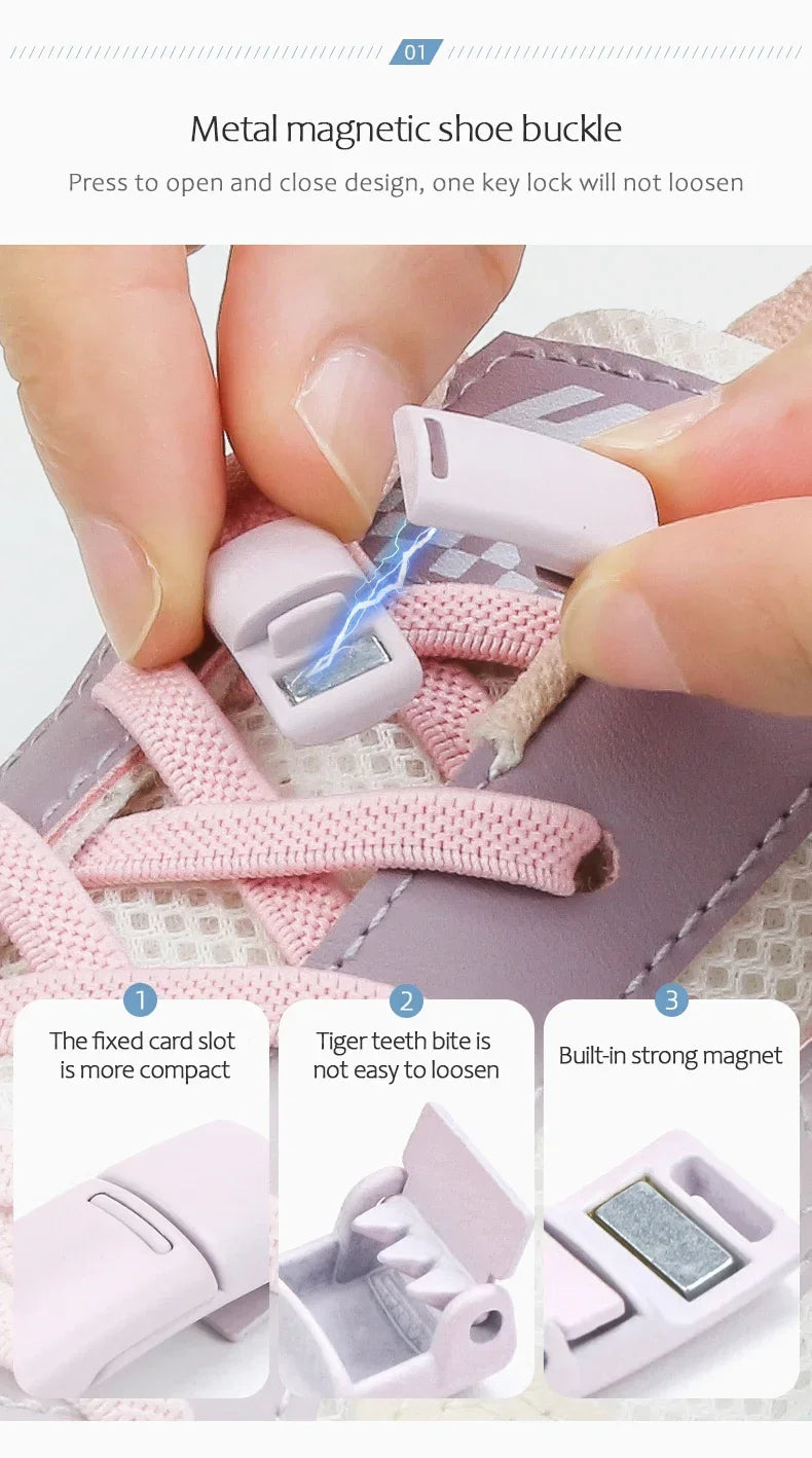 Easy-Step Magnetic No-Tie Shoelaces (Colors)