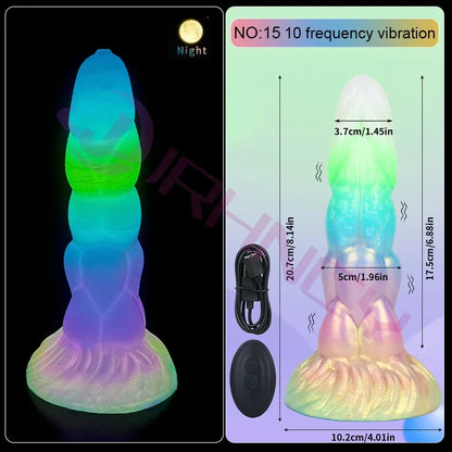 Luminous Fantasy Silicone Vibe Dildo - Puppy's Aesthetics