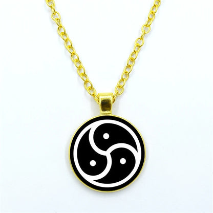 Moonlit Triskelion Pendant Necklace