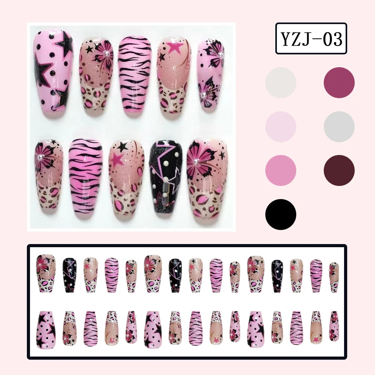 Wild Starlet Press-On Nail Set (30 Piece)
