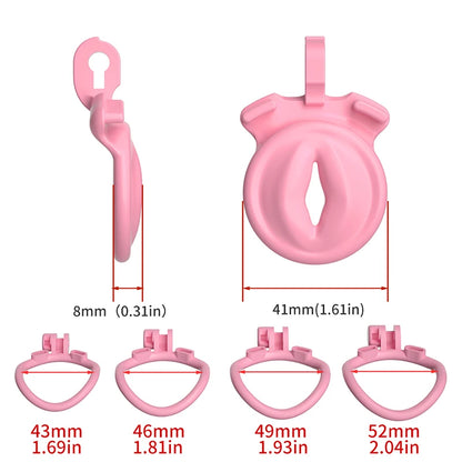 Adjustable Chastity Cage Set with Rings