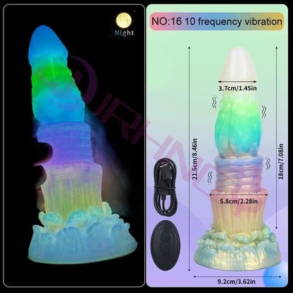 Luminous Fantasy Silicone Vibe Dildo - Puppy's Aesthetics