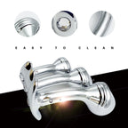 Gem Base Sleek Tapered Stainless Steel Anal Plug