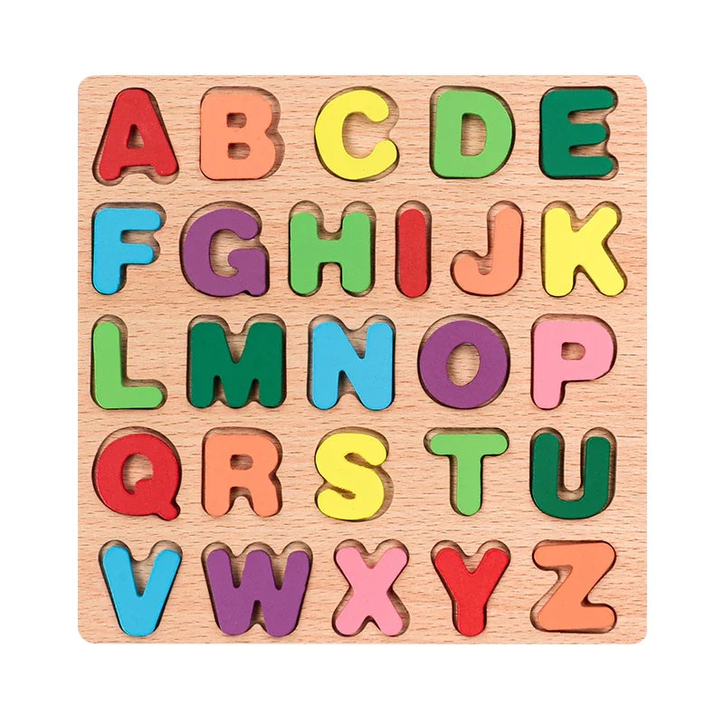 Wooden Alphabet & Number Puzzle