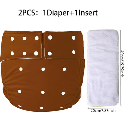 Washable ABDL Cute Cloth Diaper + Insert (Colors)