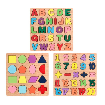 Wooden Alphabet & Number Puzzle
