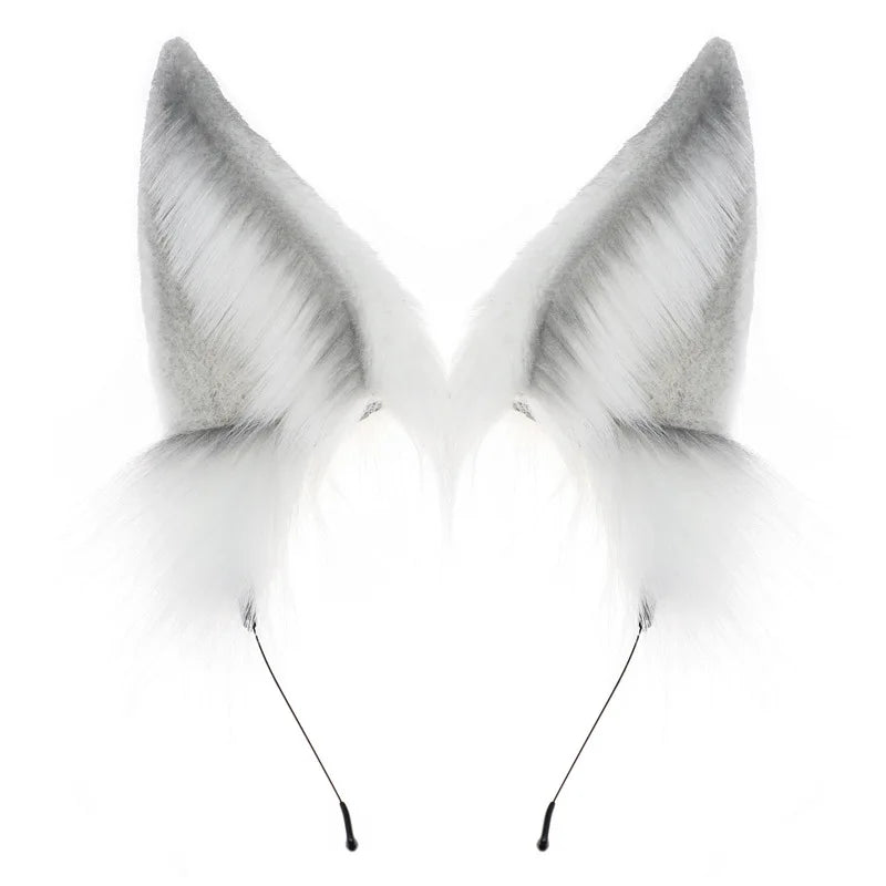 Snowy Arctic Fox Ears Headband