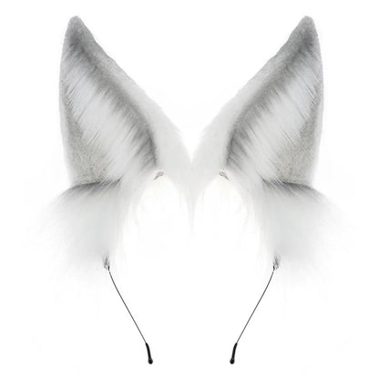 Snowy Arctic Fox Ears Headband