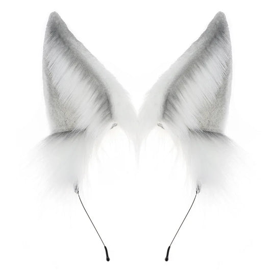 Snowy Arctic Fox Ears Headband