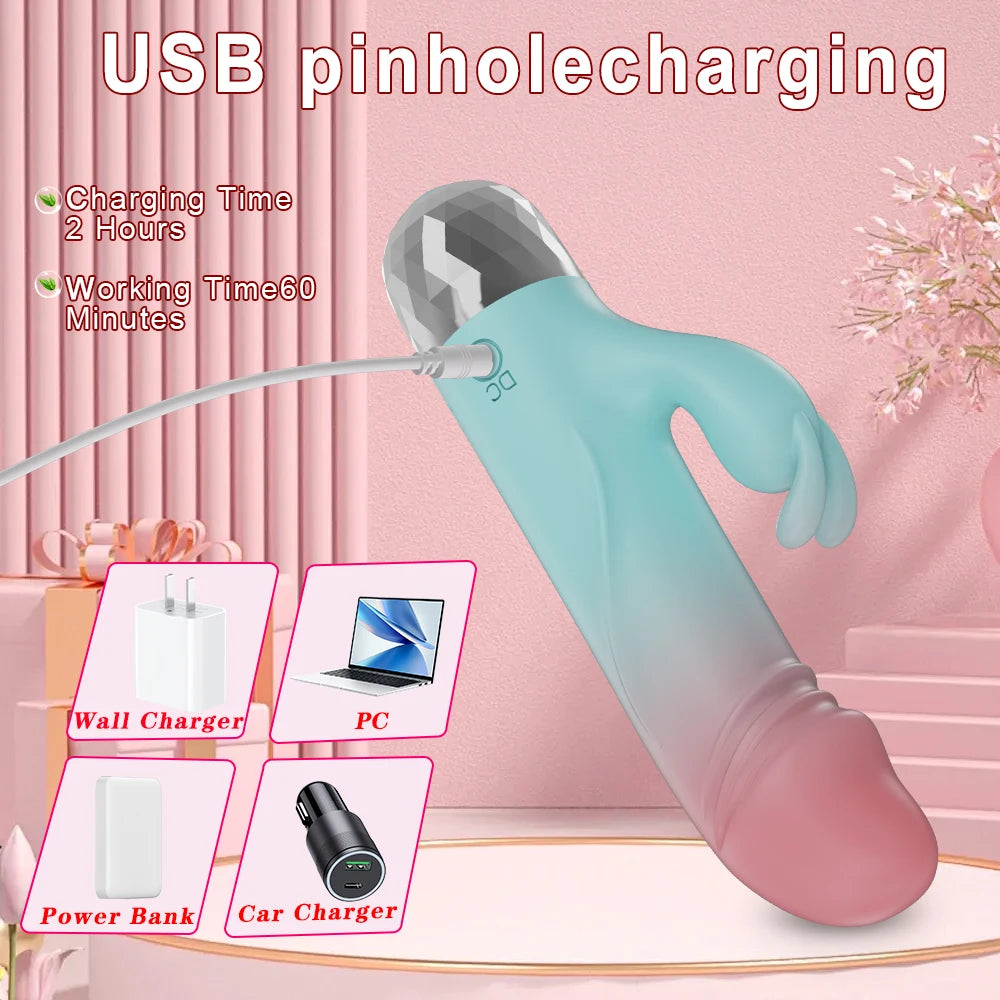 Pastel Powerful Rabbit Silicone Vibrator