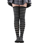 Sweet Stripe Thigh High Stockings (Colors)