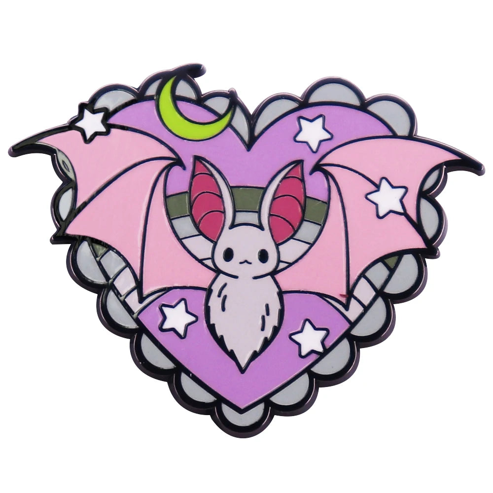 Moonlit Bat Enamel Pin
