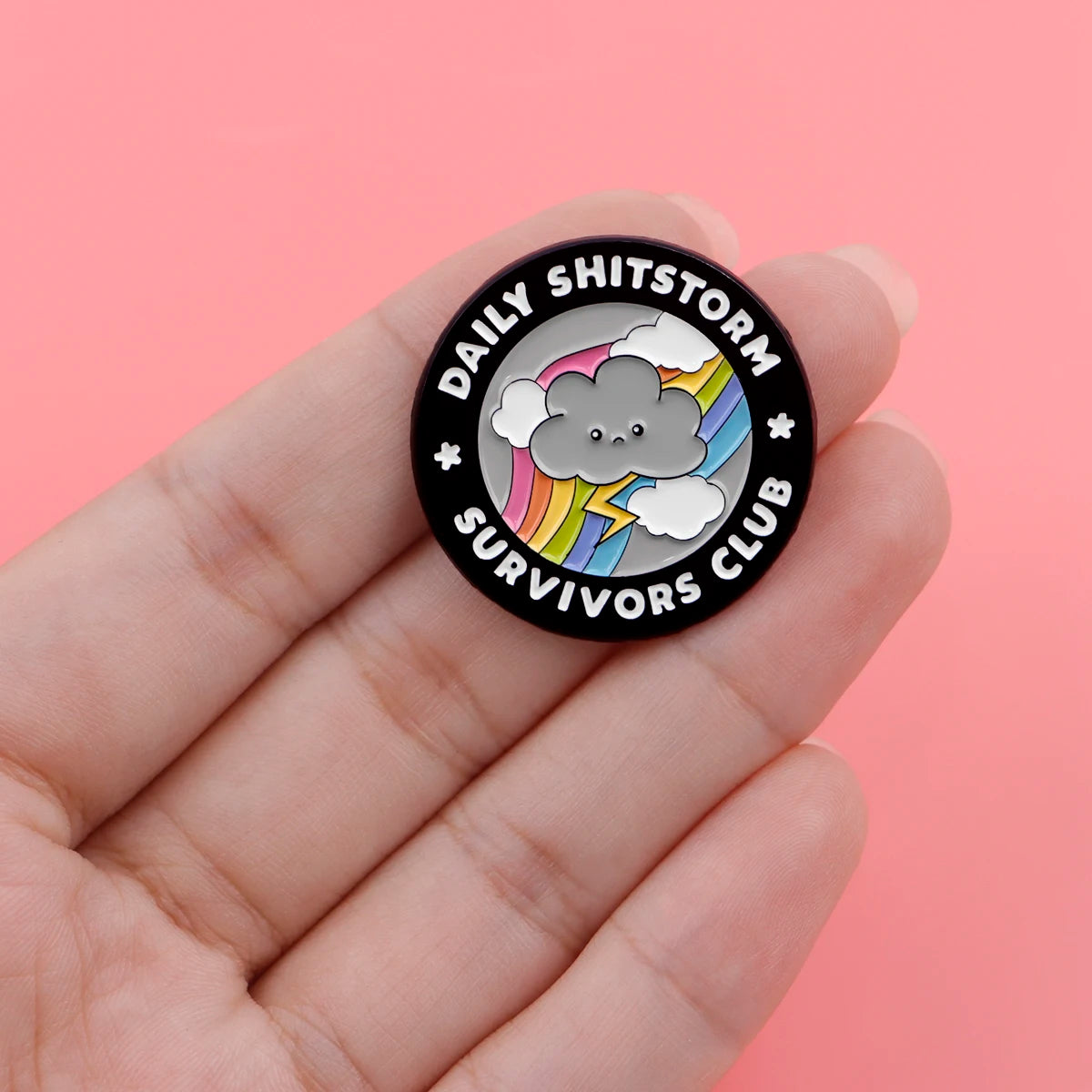 Daily Shitstorm Survivors Club Enamel Pin