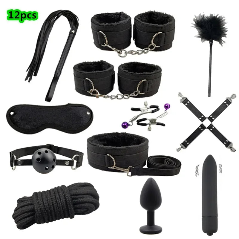 Adult BDSM Erotic Bondage Kit (Colors)