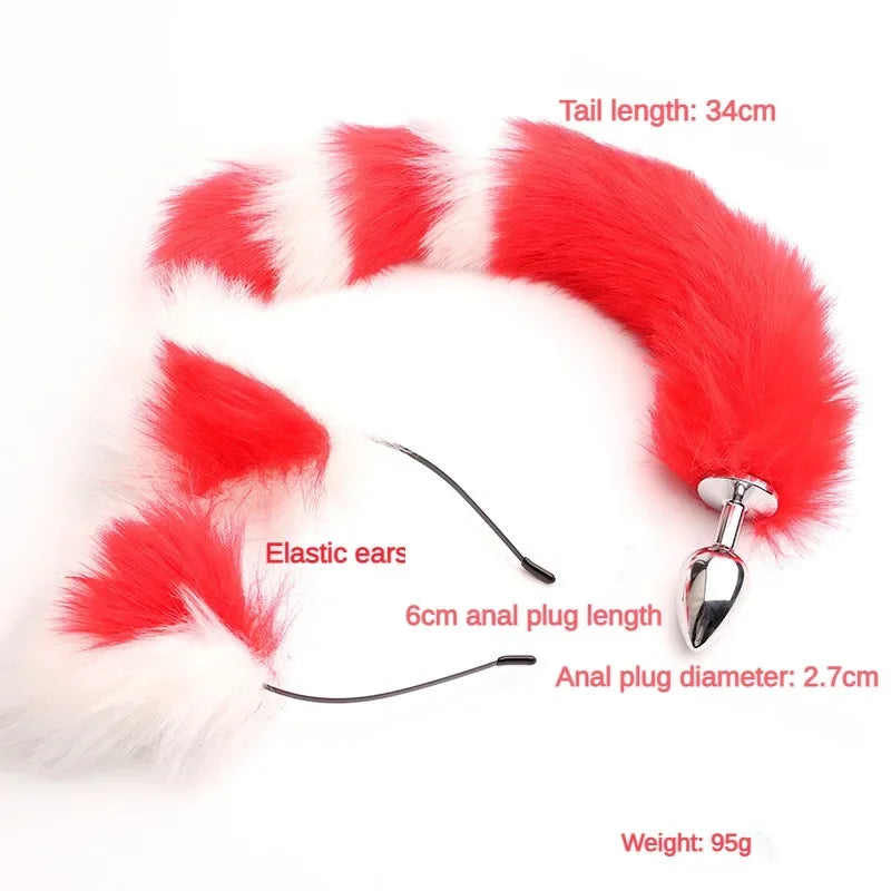 40cm Kawaii Plush Ears & Tail Set (Colors)