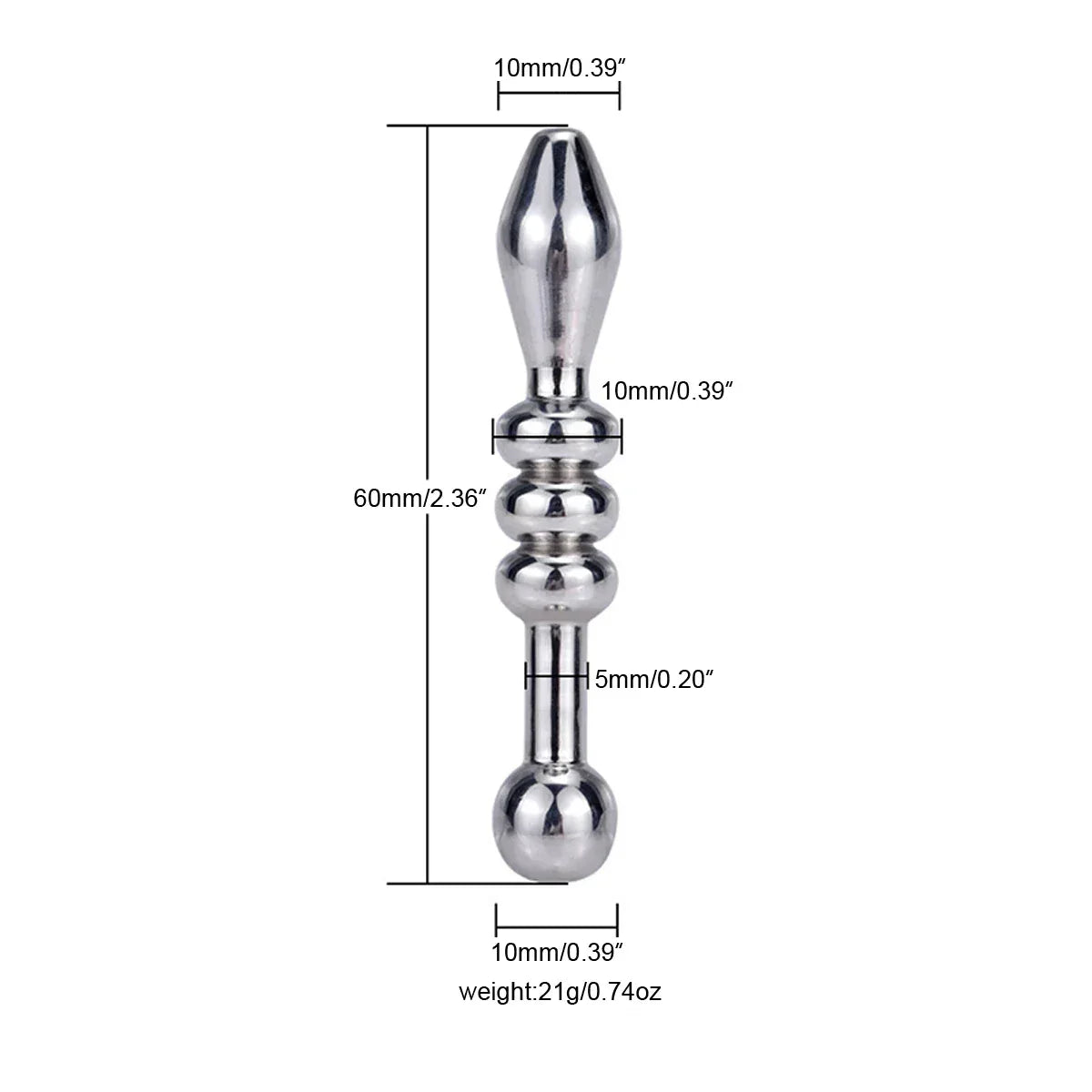 Stainless Steel Metal Dilator Urethral Sound - Puppy's Aesthetics