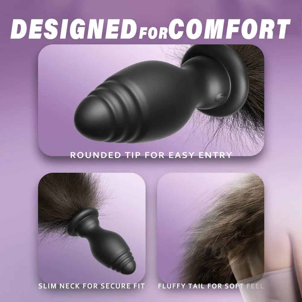 Vibrating Soft Petplay Anal Tail