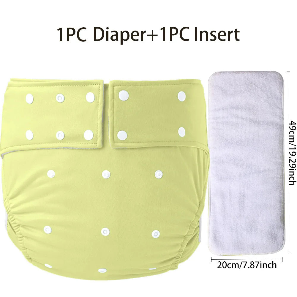 Washable ABDL Cute Cloth Diaper + Insert (Colors)