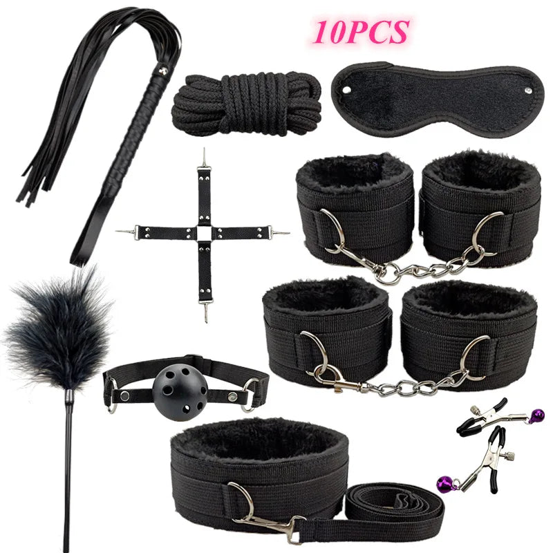 Adult BDSM Erotic Bondage Kit (Colors)