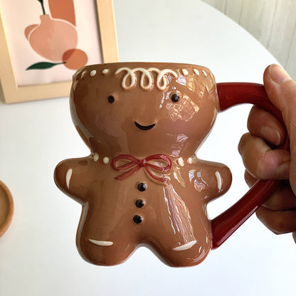 Kawaii Ceramic Gingerbread Mug 300ml