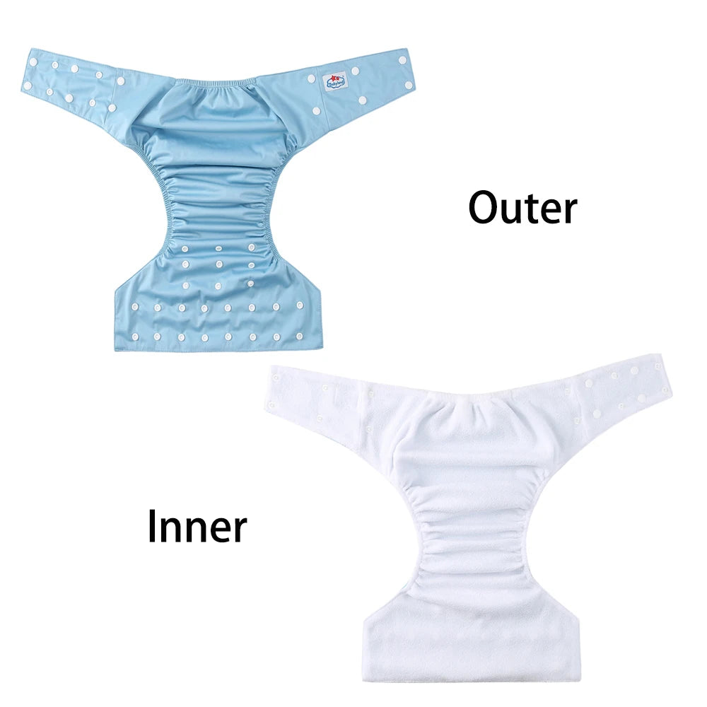 5Pcs Adorable Adult ABDL Cloth Diapers