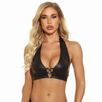 PU Leather Sexy Tie Bralette