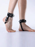 Bound to You Anklets – Adjustable Leather Cuffs - Puppy's Aesthetics